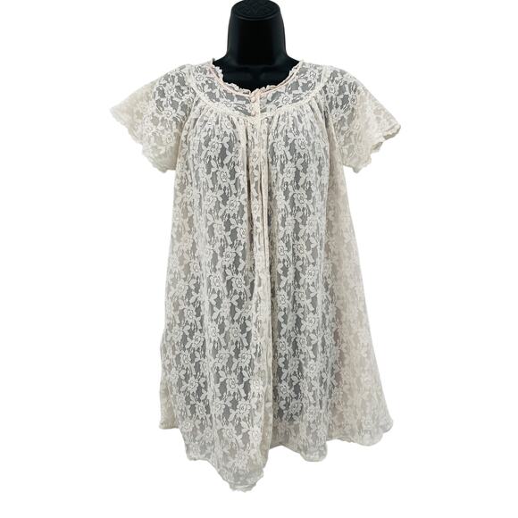Vintage Other - vintage open front lace babydoll night dress